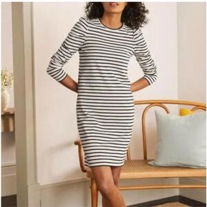 Boden Imogen Striped Black and White Dress